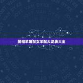属相羊婚配女羊配大龙表大全，女属羊的属相婚配表 属羊的和什么属相最配