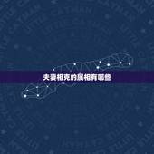 夫妻相克的属相有哪些，十二生肖相克相冲口诀