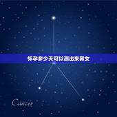 怀孕多少天可以测出来男女，验男女抽血上午准还是下午准？
