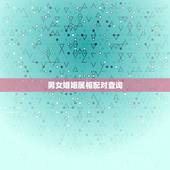 男女婚姻属相配对查询，生肖配对查询表