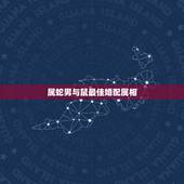 属蛇男与鼠最佳婚配属相，属鼠和蛇相配吗