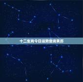 十二生肖今日运势查询黄历，十二生肖今日运势老黄历