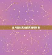 生肖配对属虎的属相婚配表，属虎的属相婚配表