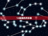 12星座的月份表，十二星座的各星座的月份都是什么？