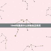 1998年属虎什么时候走正桃花，属虎一生桃花劫是什么生肖