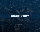 2022年属什么今年多大，2022年生的今年多大了