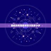 属蛇的有哪些年份分别多少岁，属蛇有哪些年份