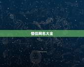 情侣网名大全，求情侣名有诗意的 以下