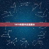1975年属木还是属水，1975年出生的是什么命的人 （金 木 水 火
