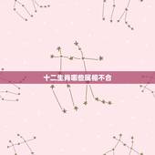 十二生肖哪些属相不合，十二生肖最不配的属相