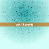 生辰八字查询命格，生辰八字五行查询取名