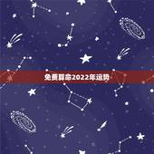 免费算命2022年运势，八字看2022年运势？