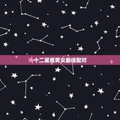 十二星座男女最佳配对，12星座的配对