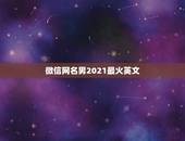 微信网名男2021最火英文，2023男生微信英文昵称
