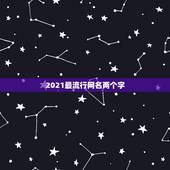 2021最流行网名两个字，网名2021最火爆