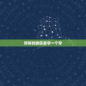 好听的微信名字一个字，好听的微信网名。第一个字是无，一共要两个字。好听