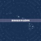 算命的起名字比较好吗，是算命的名字好还是自己取得名字好？为什么？