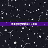 丙申时冲虎煞南是什么意思，这个时辰冲虎煞南是什么意思