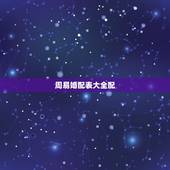 周易婚配表大全配，男女五行婚配查询表(周易最权威)
