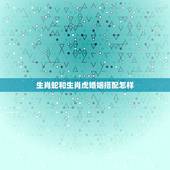 生肖蛇和生肖虎婚姻搭配怎样，属虎和属蛇的婚姻相配吗？