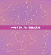 96年农历12月13是什么属相，农历1996年12月13是什么星座