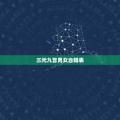 三元九宫男女合婚表，三合婚男五女三，啥婚，三元合婚表没有