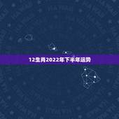 12生肖2022年下半年运势，2022 年下半年运势更好的生肖