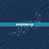 发财带水网名大全，寓意发财的名字有哪些