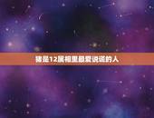 猪是12属相里最爱说谎的人，十二生肖数一数二的大人物是哪个肖