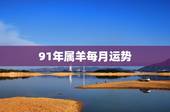 91年属羊每月运势，1991年属羊的人哪一年运势最佳