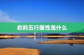 启的五行属性是什么，写作属五行中的什么