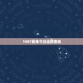 1987属兔今日运势查询，属兔今日运势每日运程