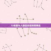 73年属牛人微信名招财男网名，微信用什么头像最吉利？
