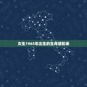 女生1965年出生的生肖婚配表，65年属蛇的最佳配偶