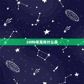 2000年龙年什么命，2000属龙一生三劫