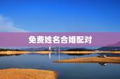 免费姓名合婚配对，名字算命，姓名配对指数测试，免费算八字合婚准不准