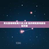 男女属相婚配表大全上篇 鼠的婚配属相最佳配对表