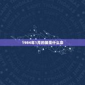 1984年1月的猪是什么命，1984年1月1日女命
