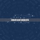 男属虎女属马婚配好吗，男86属虎女78属马相配吗