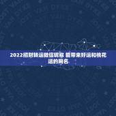 2022招财转运微信昵称 能带来好运和桃花运的网名