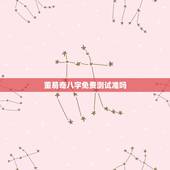 董易奇八字免费测试准吗，在易奇八字算命，准吗？
