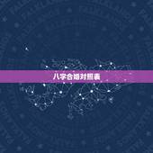 八字合婚对照表，生辰八字查询婚姻