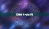 国际标准iq测试题，国际标准智力测试题及答案
