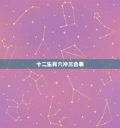 十二生肖六冲三合表，十二生肖三合和六个合生肖是什么