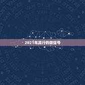 2021年流行的微信号，2021最高冷微信号