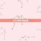 2022年怀孕清宫表，2022年必定生女孩月份