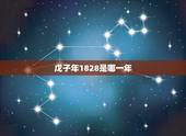 戊子年1828是哪一年，戊子是哪一年