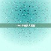 1983年猪贵人属相，83年的属猪人2015年就地取财，贵人帮扶，但是