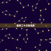 嘉庆二十三年戊寅，嘉庆二十三年戊寅岁