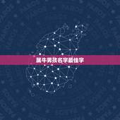 属牛男孩名字最佳字，属牛的人取名字带什么好